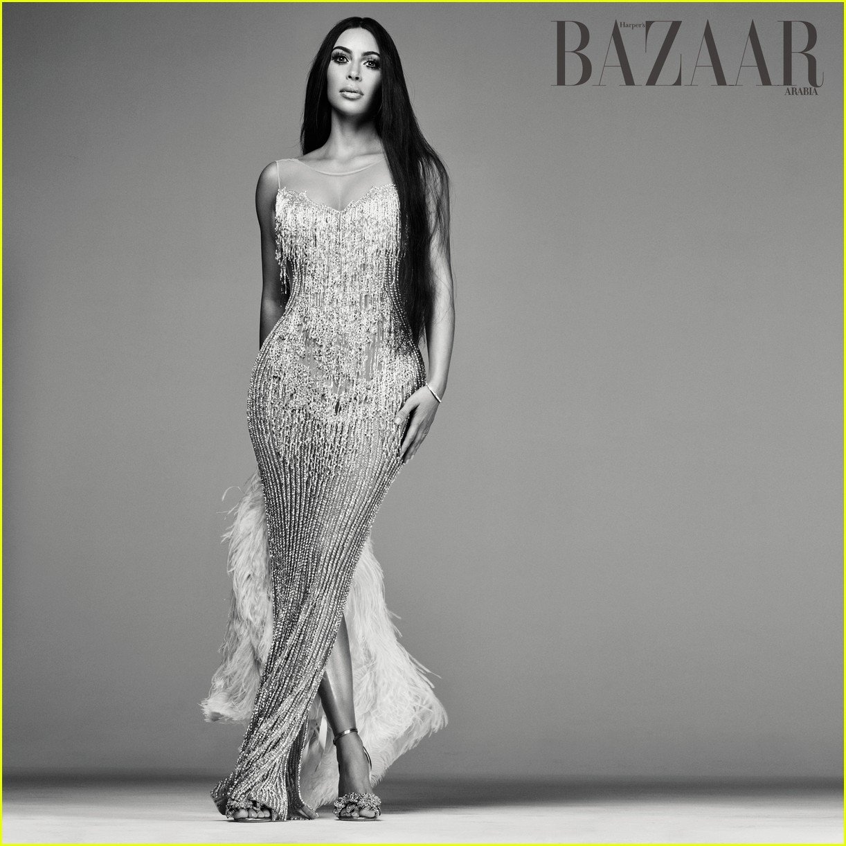 Kim Kardashian Channels Cher on Harper's Bazaar Arabia Cover Photo(01)