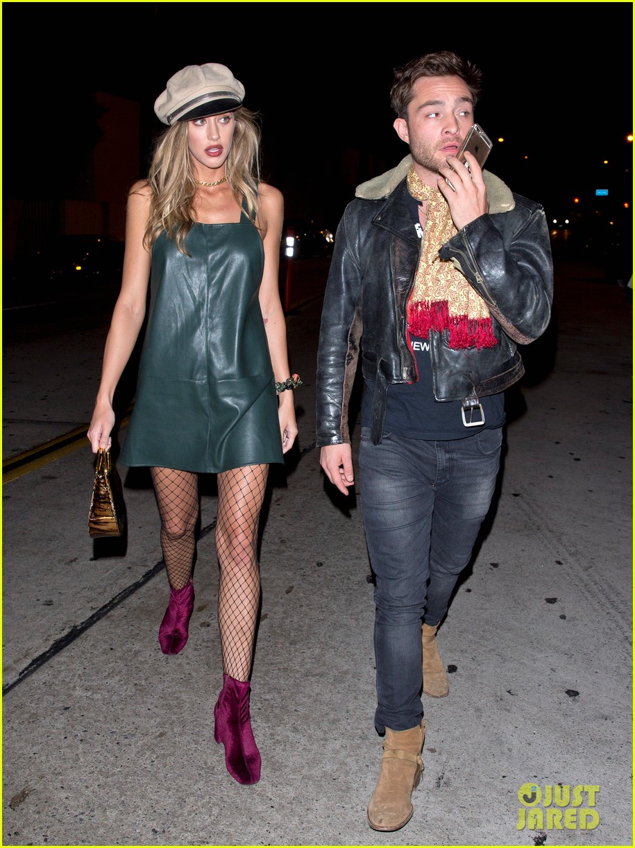 Ed Westwick & Girlfriend Jessica Serfaty Go on a Dinner Date in LA