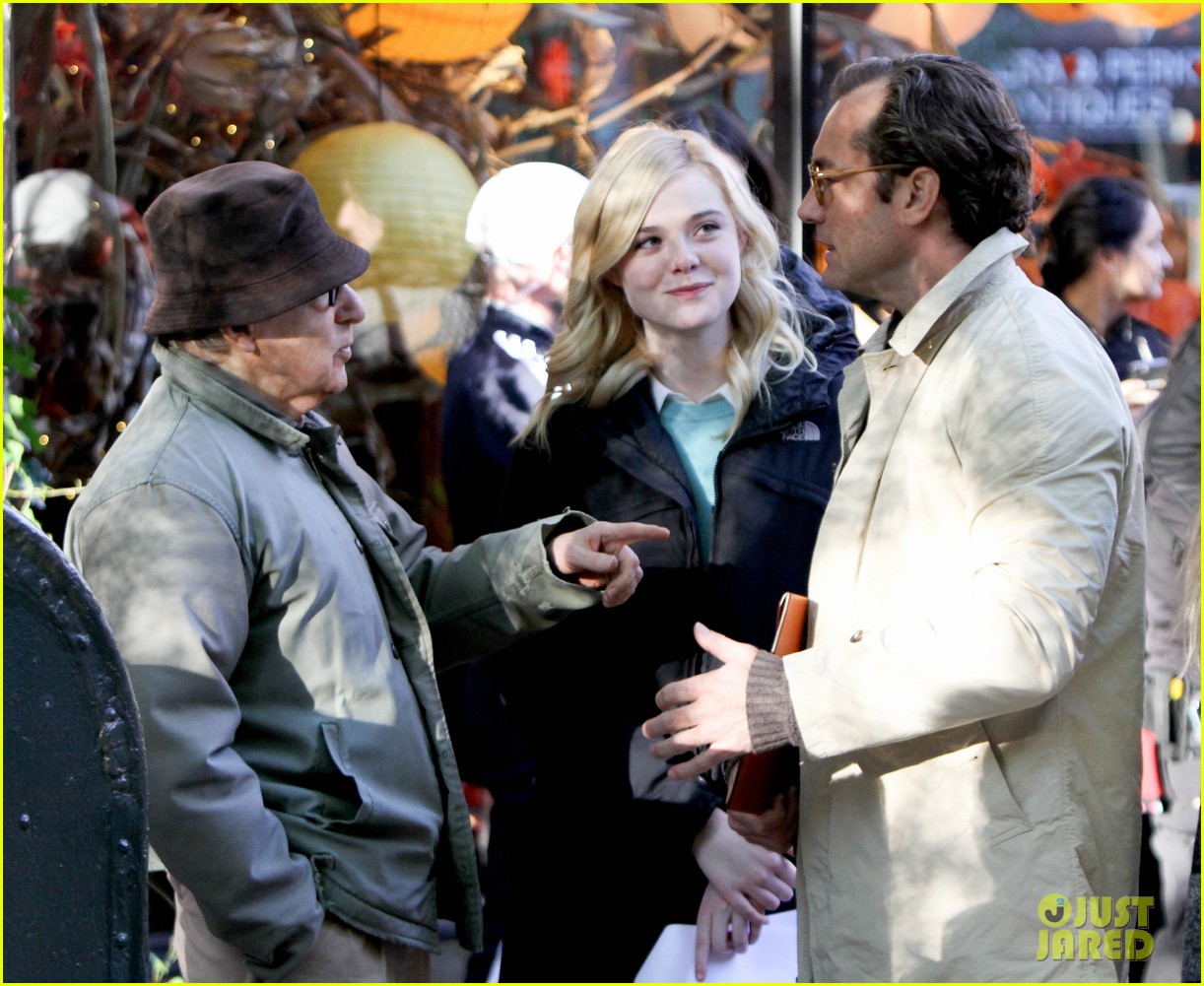 elle fanning jude law and rebecca hall film woody allen movie in nyc 143974735