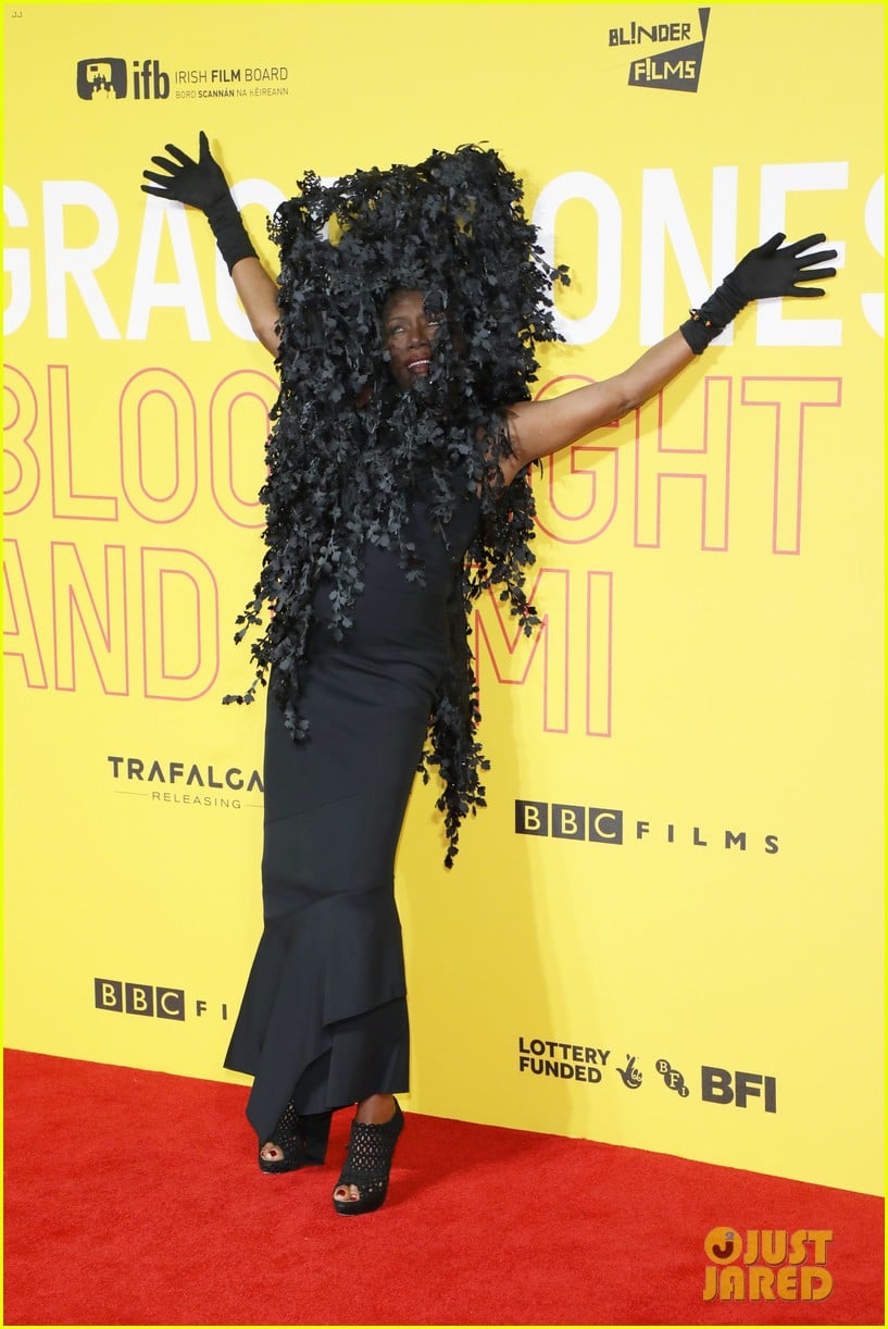 Grace Jones Looks Fierce at 'Grace Jones Bloodlight & Bami' Premiere