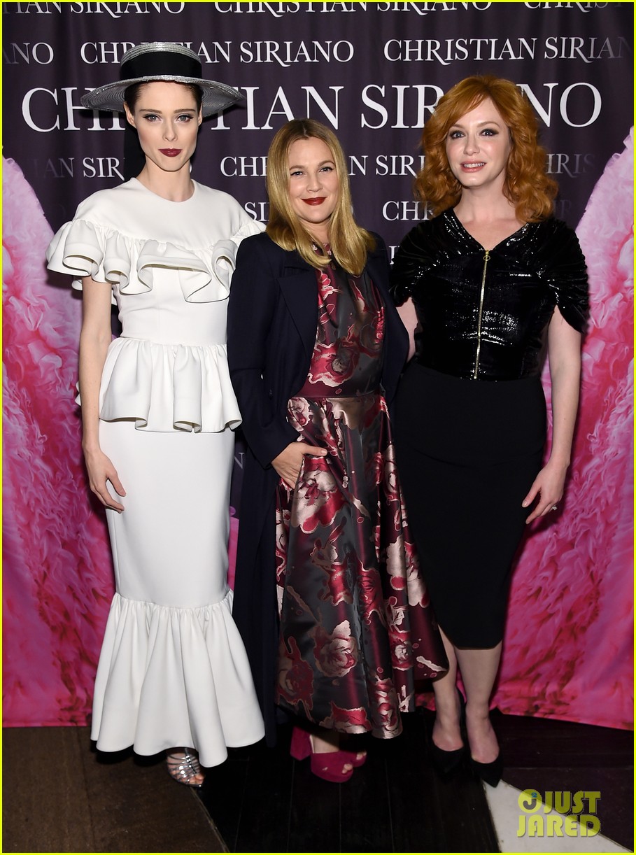 Drew Barrymore & Christina Hendricks Help Christian Siriano Celebrate