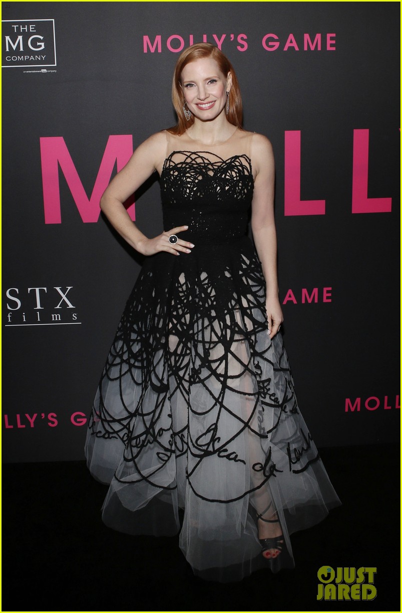Jessica Chastain Gets Support from Real-Life Molly Bloom at 'Molly's