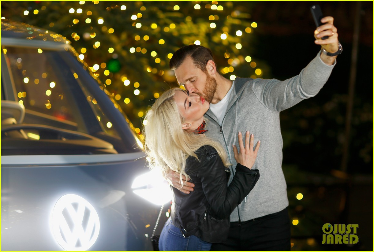 Julianne Hough & Hubby Brooks Laich Couple Up at Volkswagen Holiday