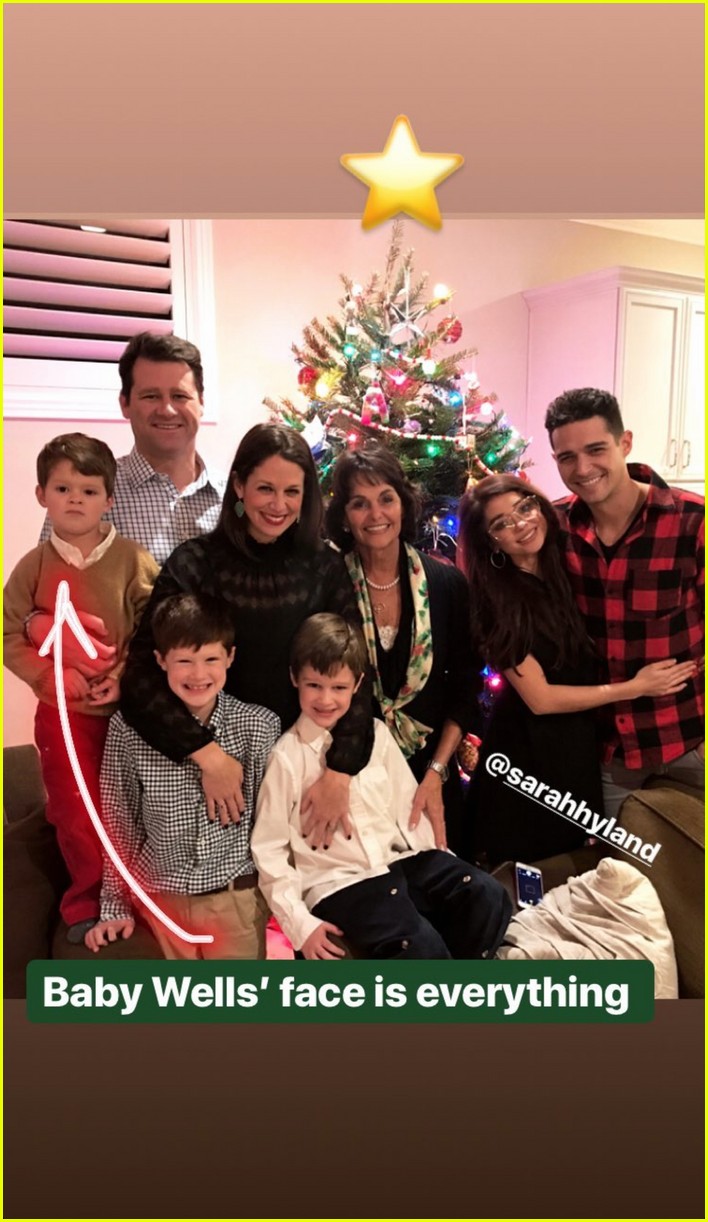 Sarah Hyland Spends Christmas with Boyfriend Wells Adams & His Family
