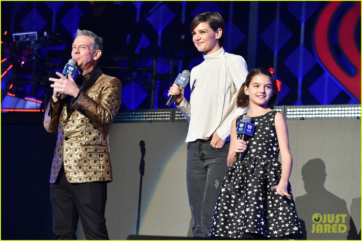 katie holmes daughter suri introduce taylor swift at z100 jingle ball in nyc 043999327