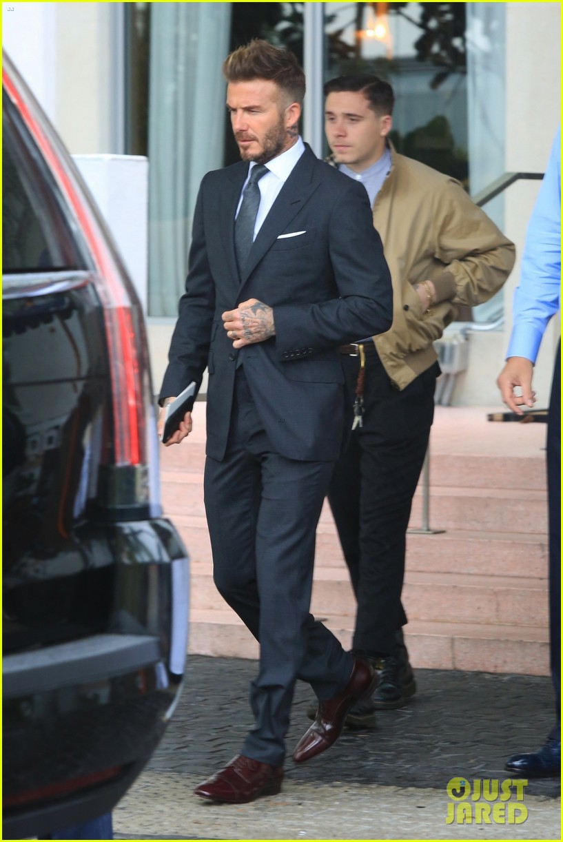 David Beckham Announces New Mls Team In Miami Son Brooklyn Joins Him Photo Brooklyn Beckham David Beckham Pictures Just Jared