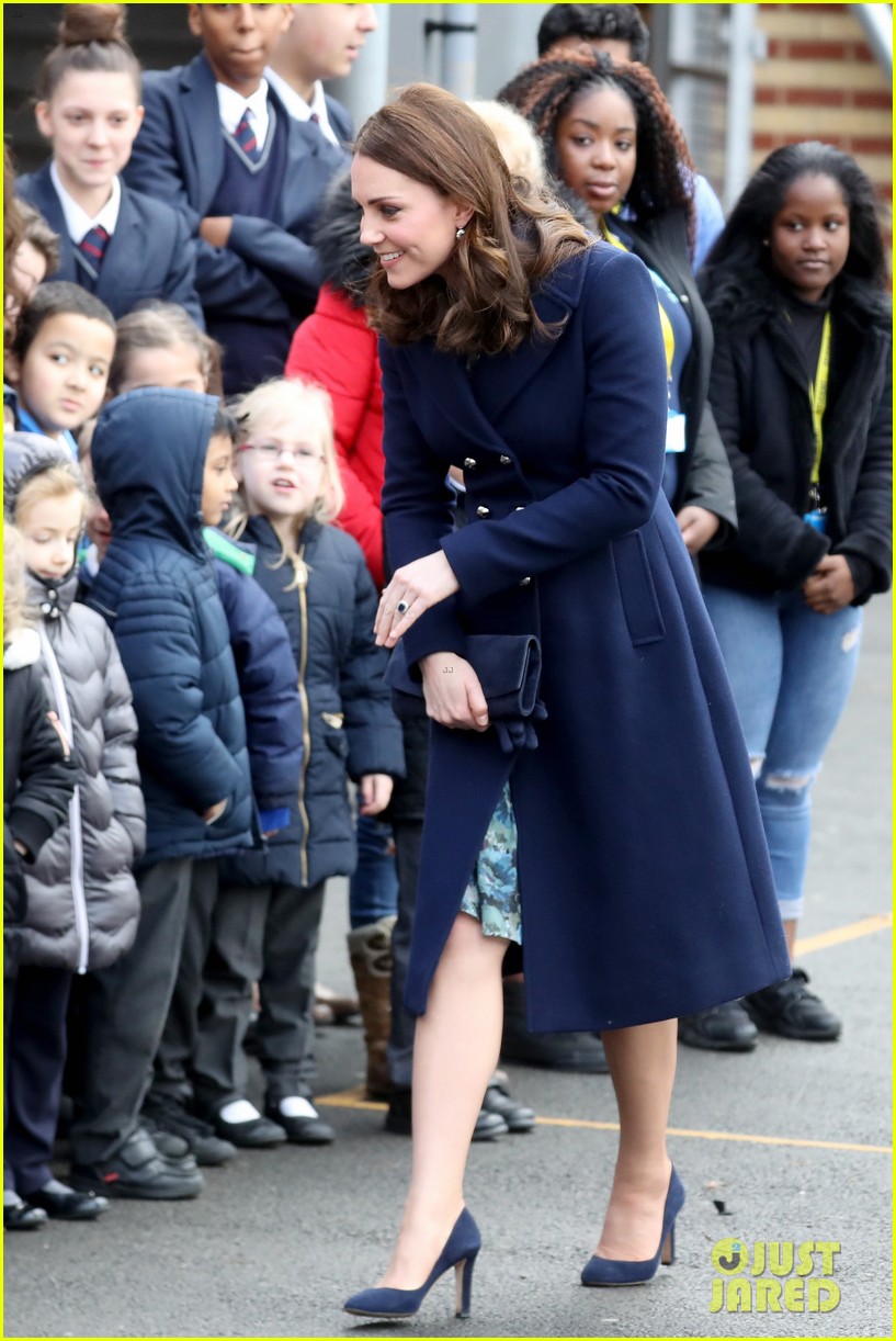 Kate Middleton Shows Off Baby Bump During Reach Academy Feltham Visit
