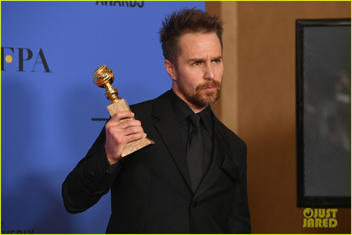 Sam Rockwell Wins Best Supporting Actor at Golden Globes 2018, Walks