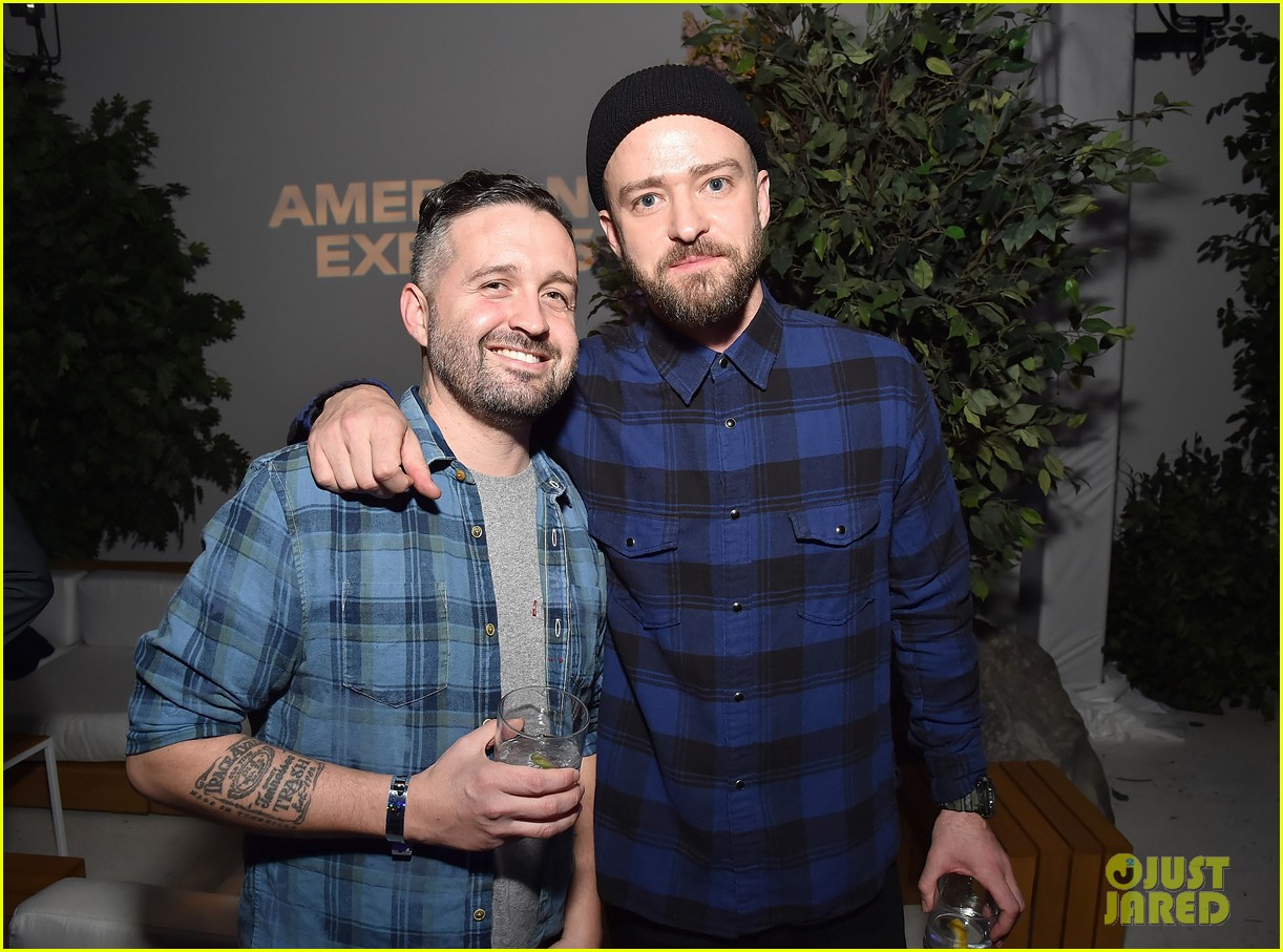 justin timberlake support from wife jessica biel man of the woods nyc listening session 174016264