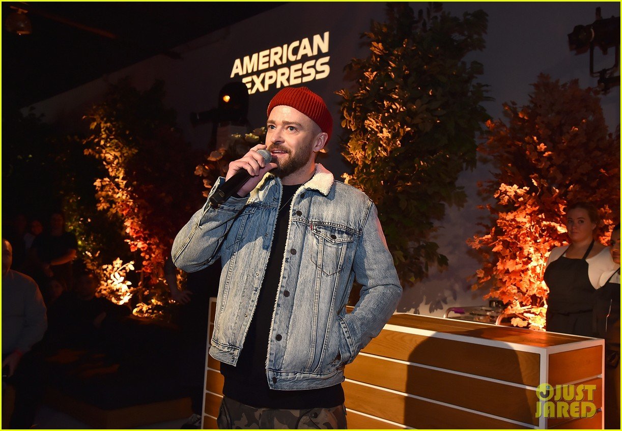 justin timberlake support from wife jessica biel man of the woods nyc listening session 224016269