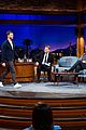 jamie dornan shows off his unfortunate bouncy catwalk on late late show 01