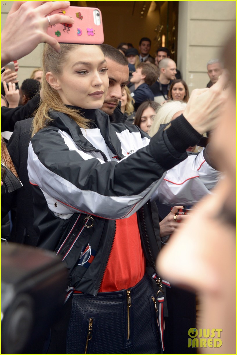 Gigi Hadid Prepares for Her Final 'Tommy x Gigi' Fashion Show Photo