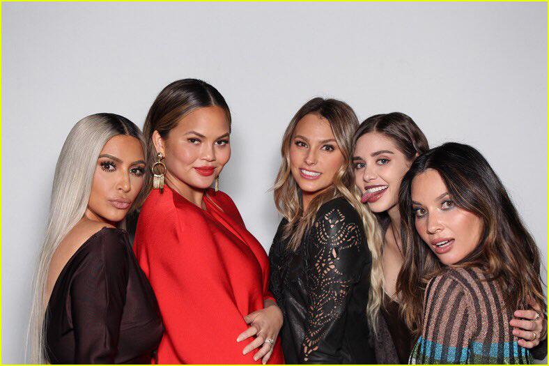 Kim Kardashian & Kanye West Join Chrissy Teigen & John Legend at Ellen