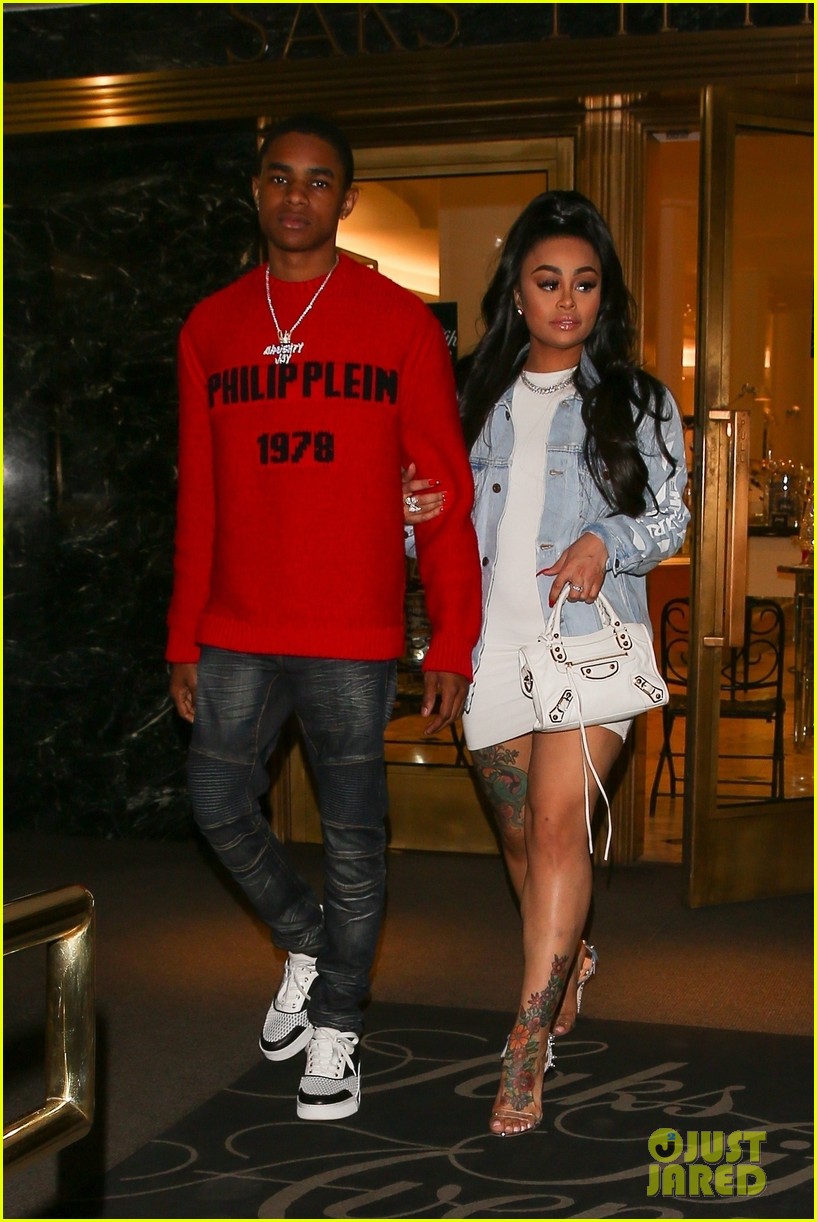Blac Chyna Goes Shopping at Saks with Boyfriend YBN Almighty Jay Photo