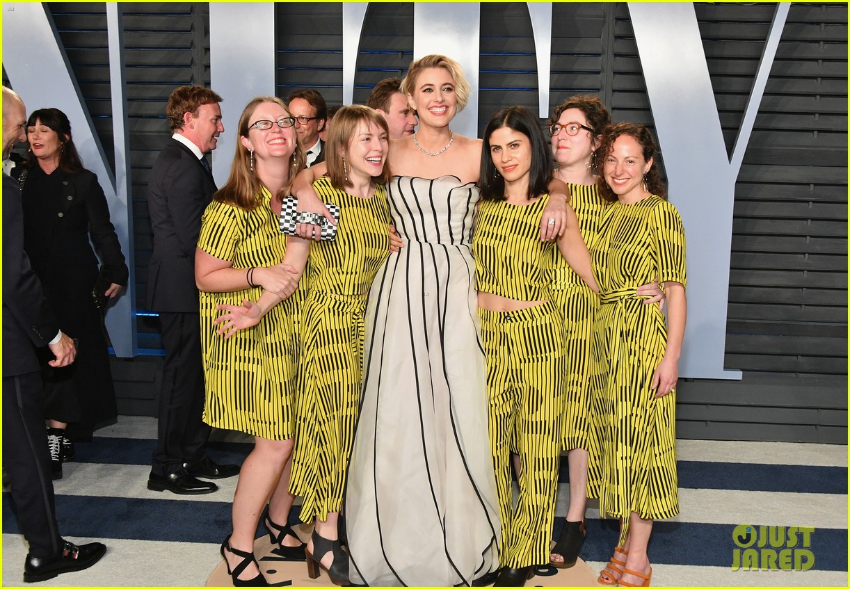 Greta Gerwig's Friends Join Her at Oscars After Party in Matching