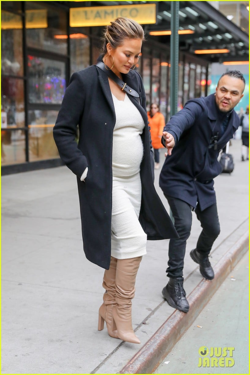 Chrissy Teigen Almost Hit By Cyclist, Stranger Steps In & Saves the Day