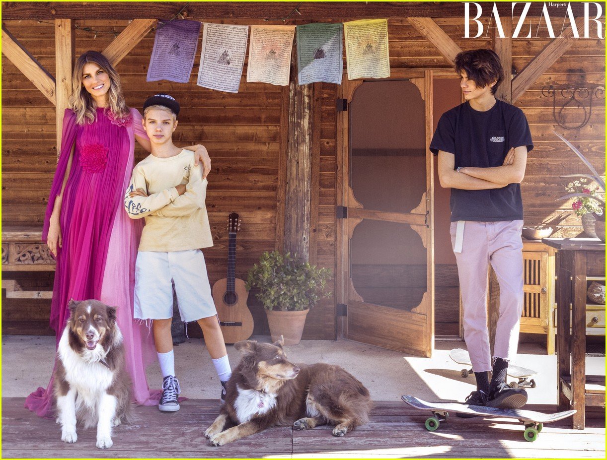 Alessandra Ambrosio Poses with Her 2 Adorable Kids for 'Harper's Bazaar(02)