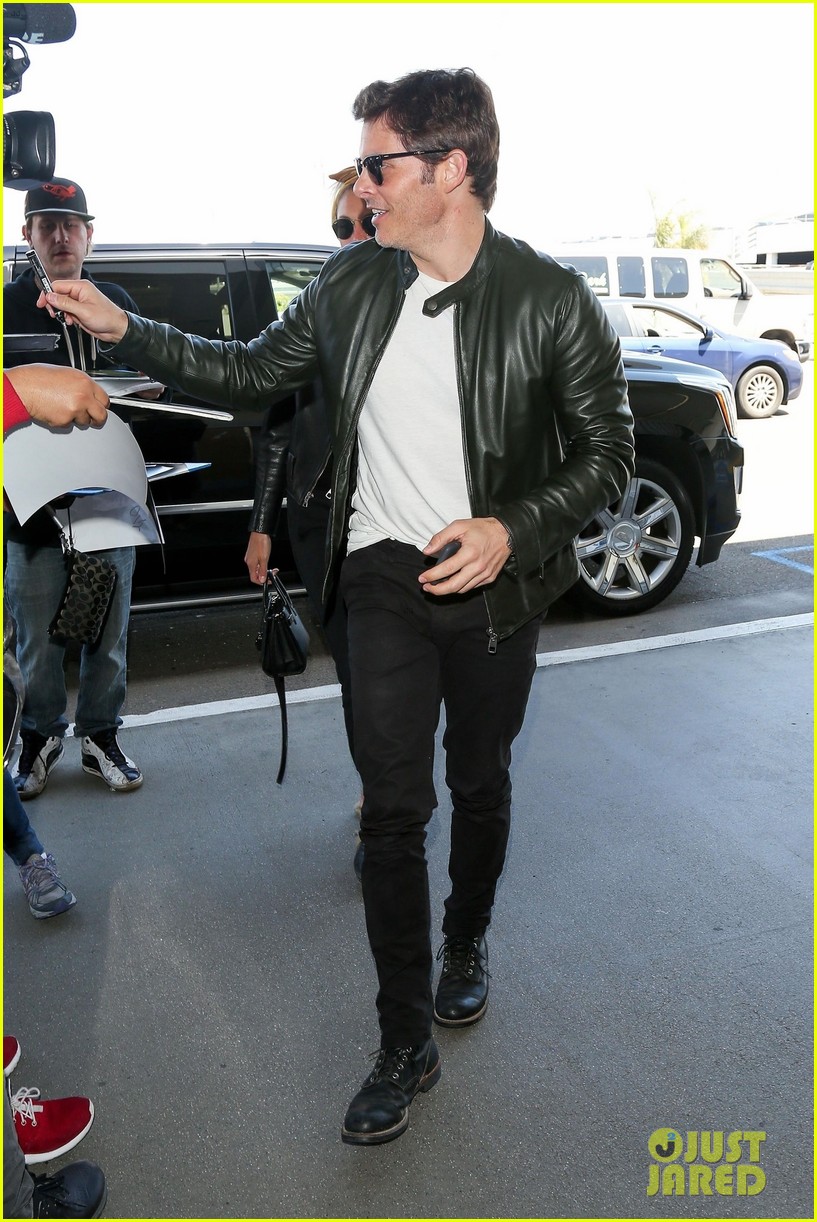 James Marsden & Girlfriend Edei Look Chic in Leather Jackets While