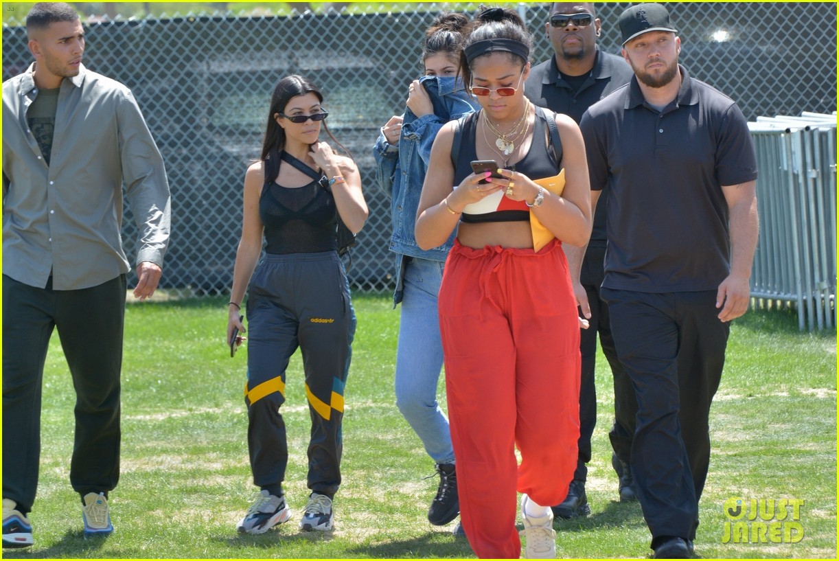 Kylie Jenner & Kourtney Kardashian Arrive at Coachella With Their
