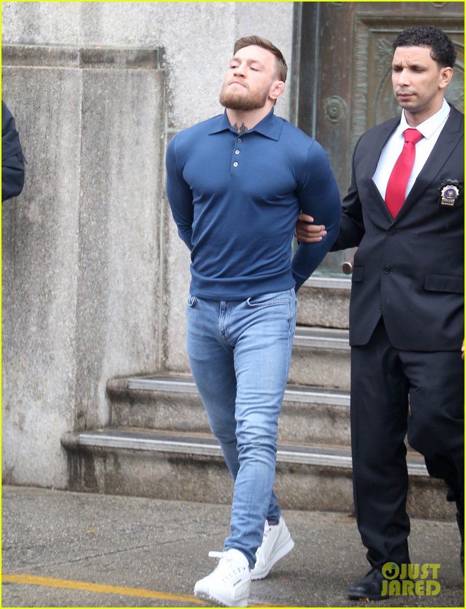 Conor McGregor Leaves NYC Precinct in Handcuffs While Heading to