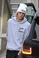 justin bieber changes his hat after weekly church service 01