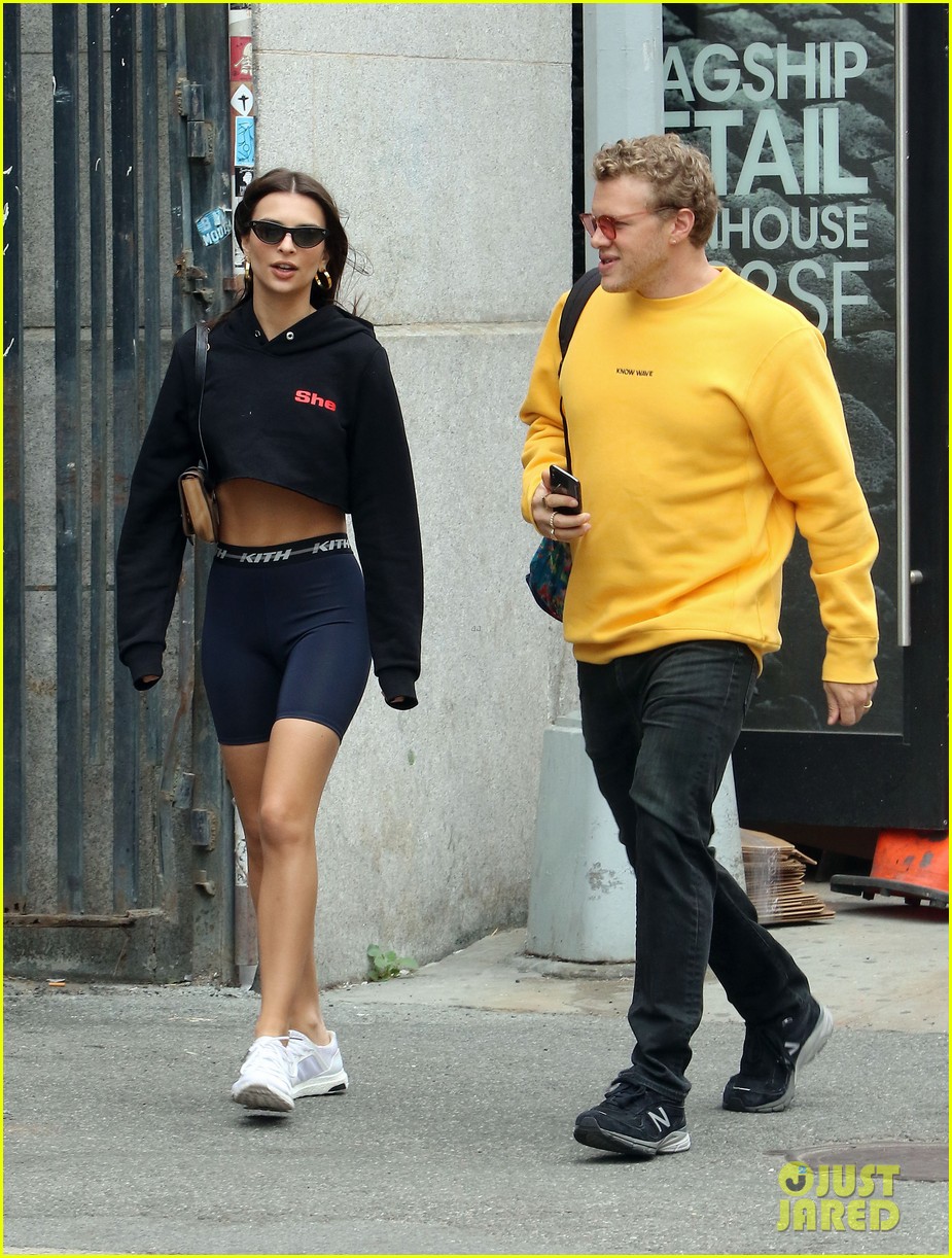 Emily Ratajkowski & Husband Sebastian Bear-McClard Go for Lunch in Soho