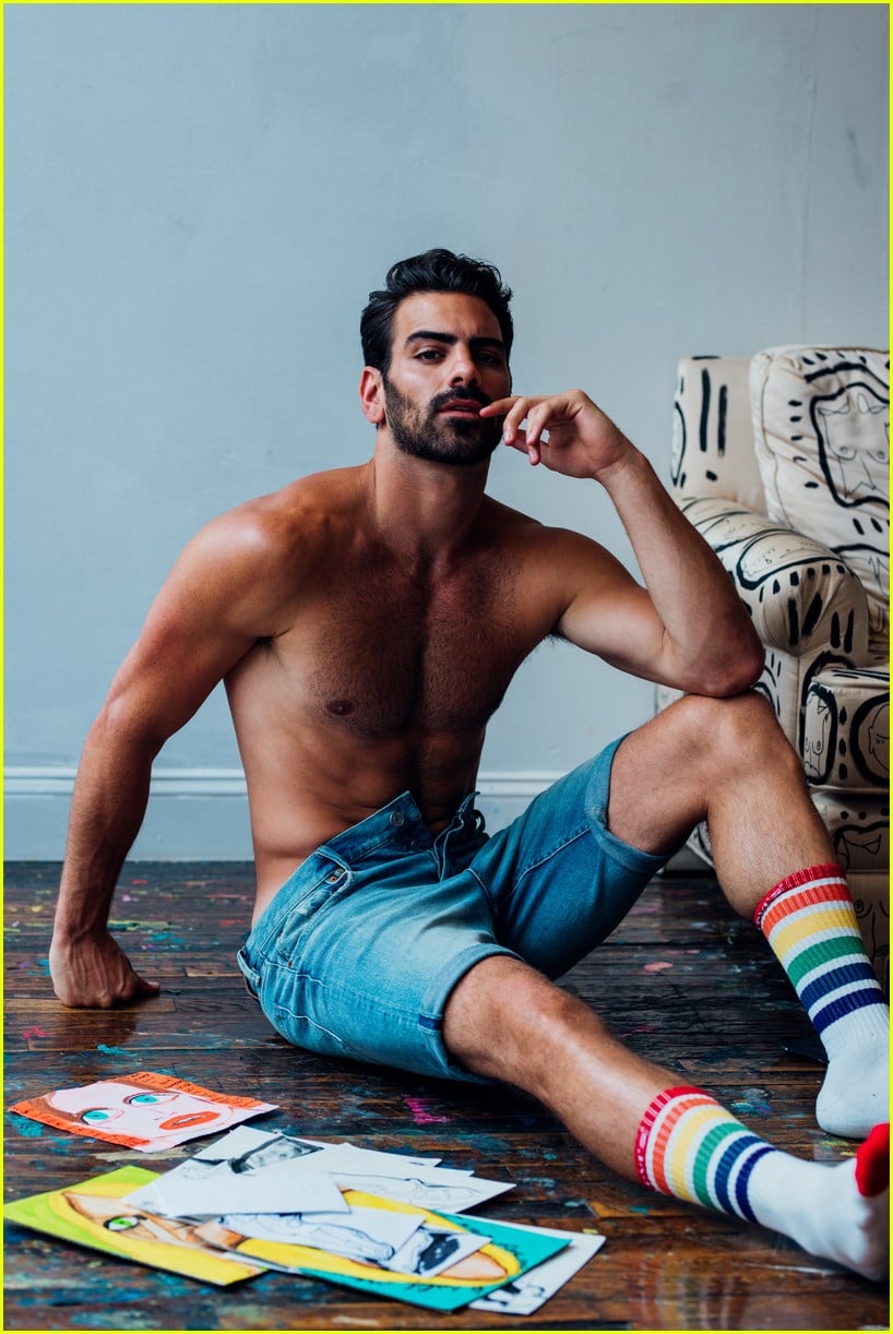 Nyle DiMarco Gets Sign Language Painted On His Body for 'Gay Times