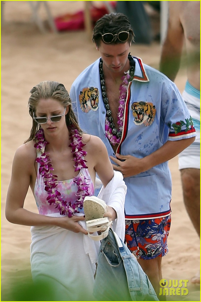 Patrick Schwarzenegger Flaunts Toned Abs on Vacation with Abby Champion