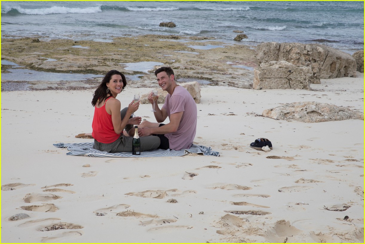 The Bachelorette's Becca Kufrin Hits the Beach with Garrett & Blake in