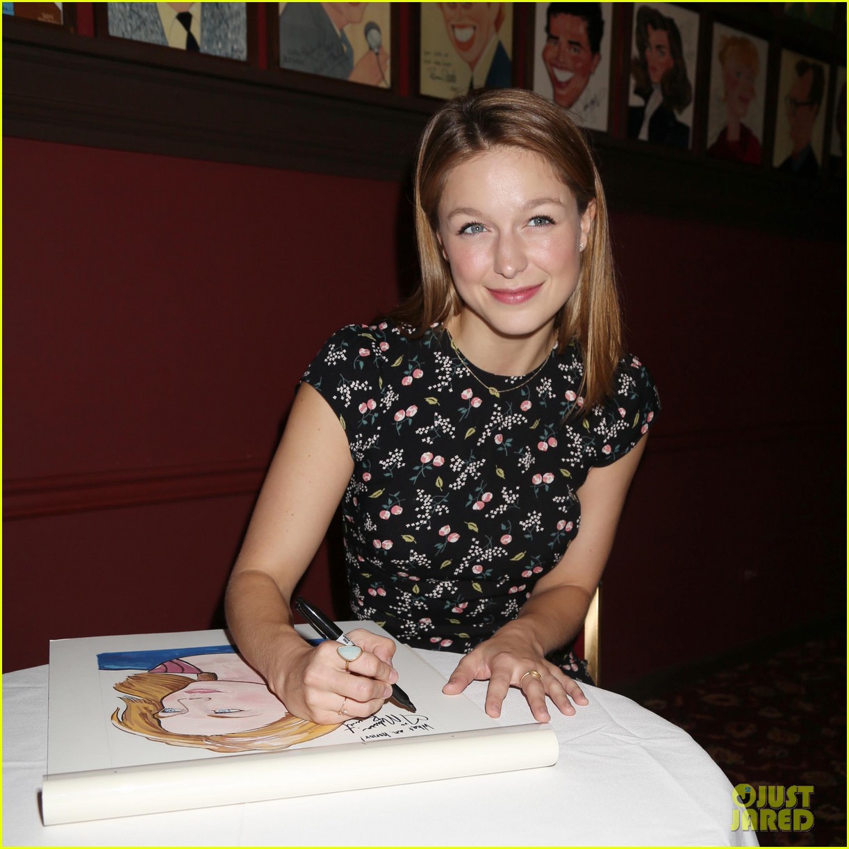Melissa Benoist Debuts 'Supergirl'-Inspired Caricature at Sardi's in