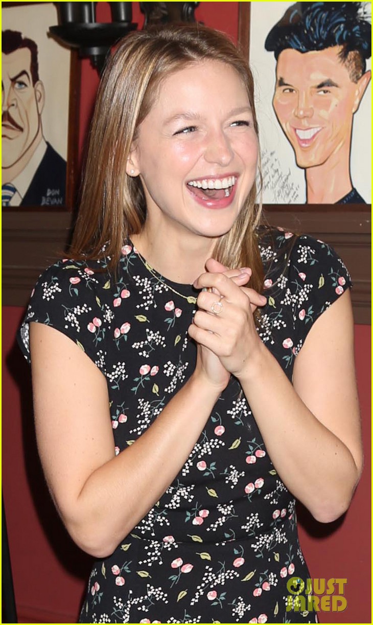 Melissa Benoist Debuts 'Supergirl'-Inspired Caricature at Sardi's in