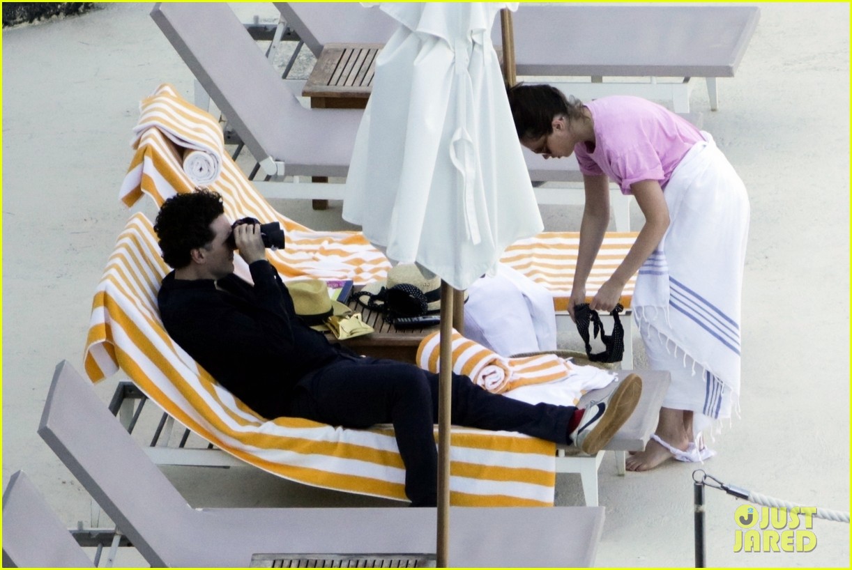 Photo: felicity jones charles guard hit the beach honeymoon 22 | Photo