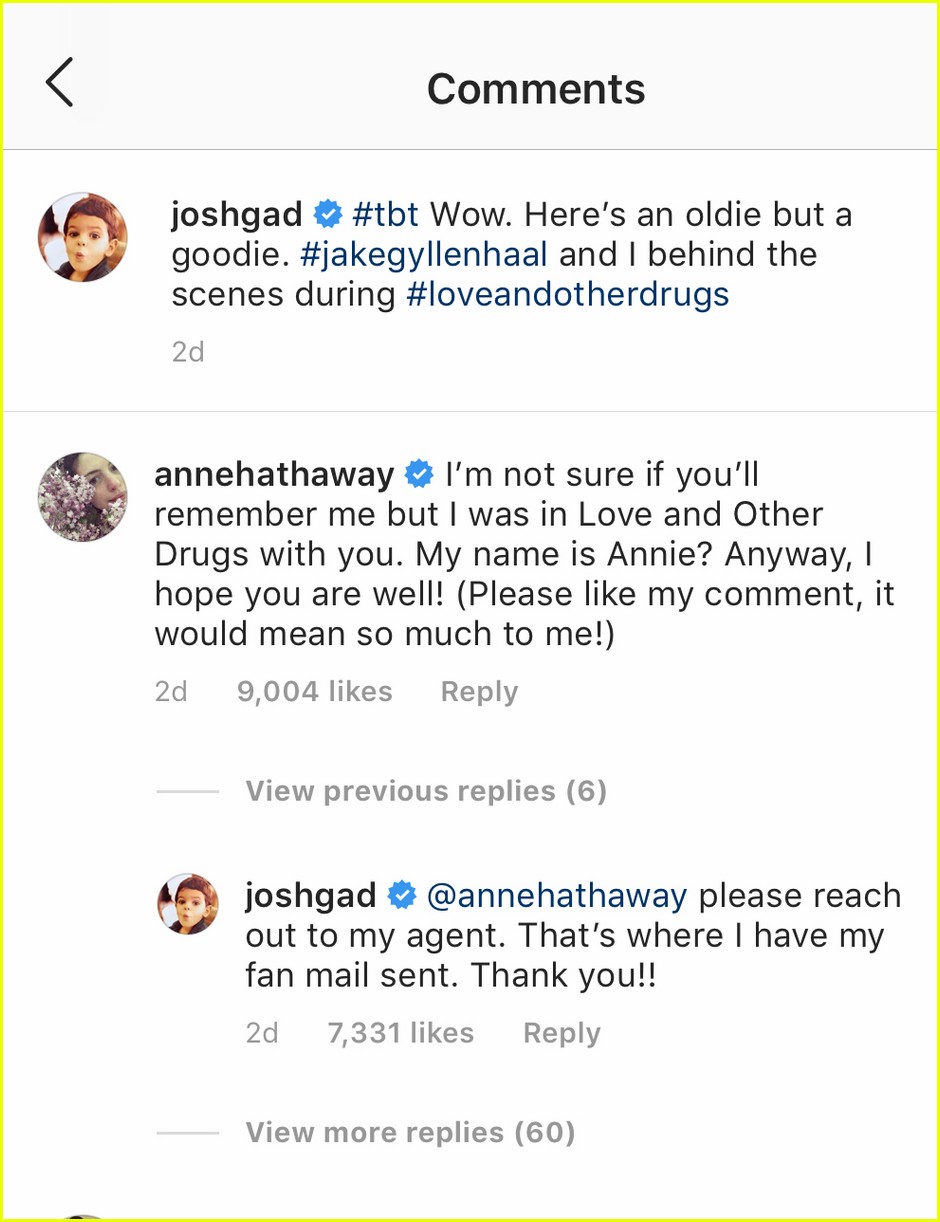 Anne Hathaway & Josh Gad Troll Each Other on Instagram