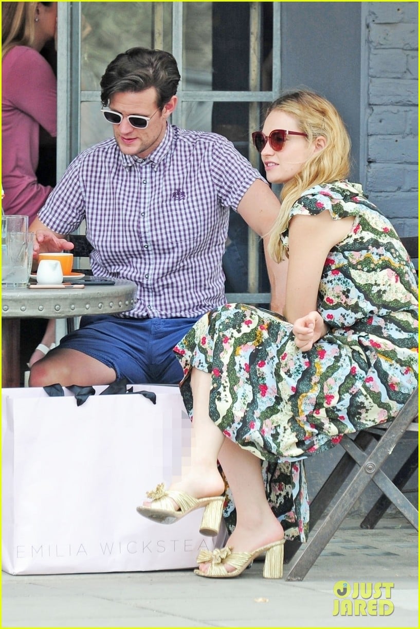 Lily James & Boyfriend Matt Smith Flaunt PDA at Lunch in London! Photo
