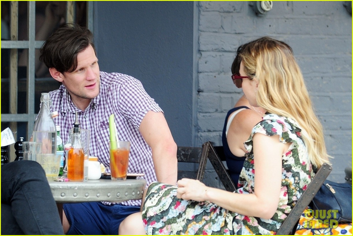Lily James & Boyfriend Matt Smith Flaunt PDA at Lunch in London! Photo