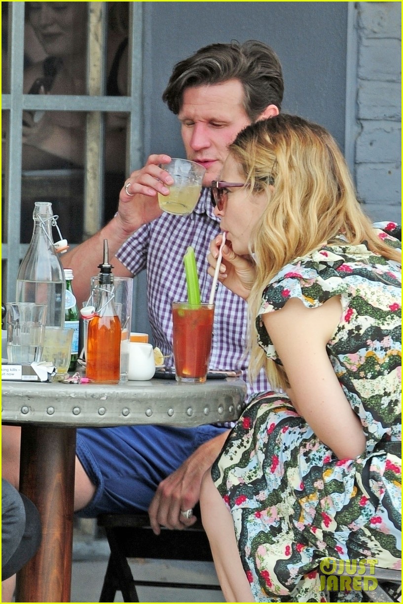 Lily James & Boyfriend Matt Smith Flaunt PDA at Lunch in London! Photo