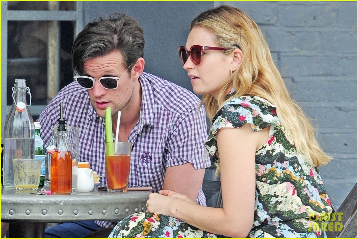 Lily James & Boyfriend Matt Smith Flaunt PDA at Lunch in London! Photo
