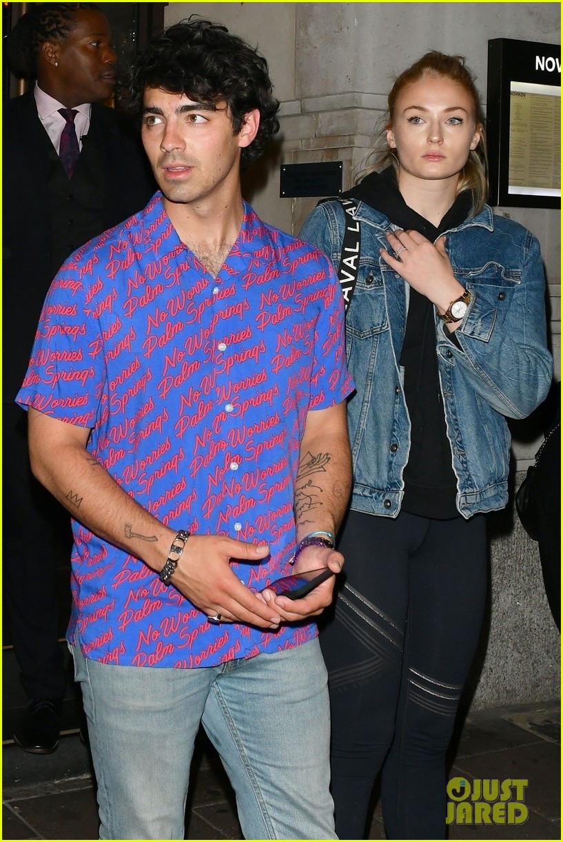 Joe Jonas & Fiancee Sophie Turner Step Out for Date Dinner in London