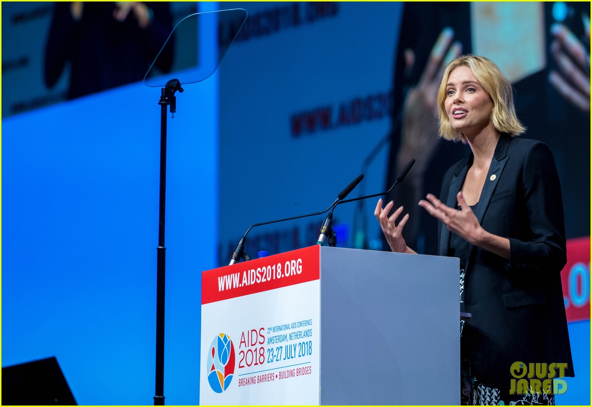 Charlize Theron Gives Speech at International AIDS Conference in