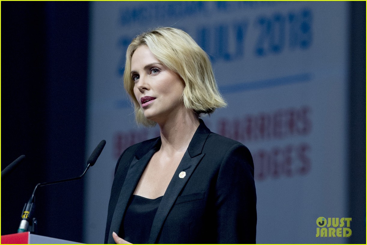 Charlize Theron Gives Speech at International AIDS Conference in
