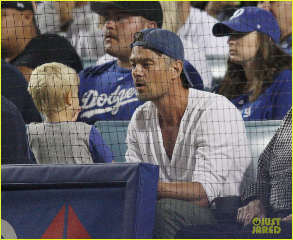 Josh Duhamel Spends Quality Time with Son Axl at Dodgers Game! Photo