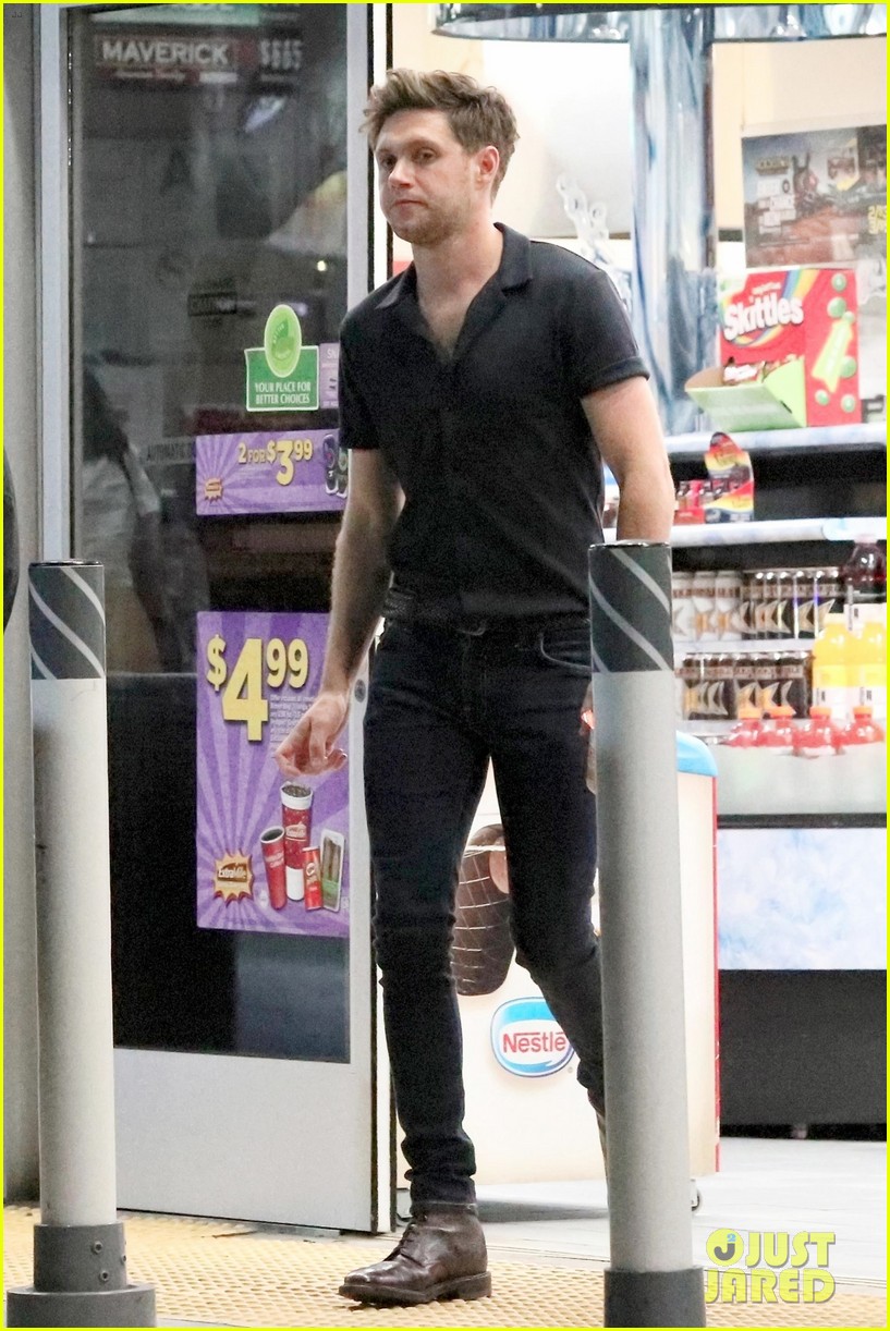 Niall Horan Makes a Gas Station Stop Before Heading to a Party in West