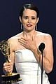 claire foy dedicates outstanding lead actress win to new cast of the crown at emmys 01