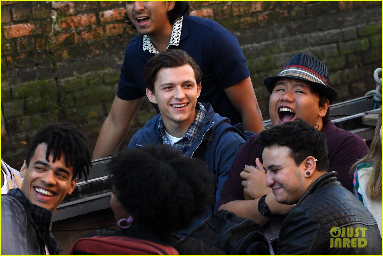 Tom Holland & Zendaya Film 'Spider-Man: Far From Home' in the Canals in