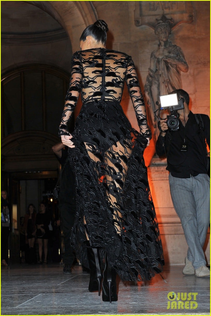 kendall jenner wears sheer dress for an event in paris 034144796