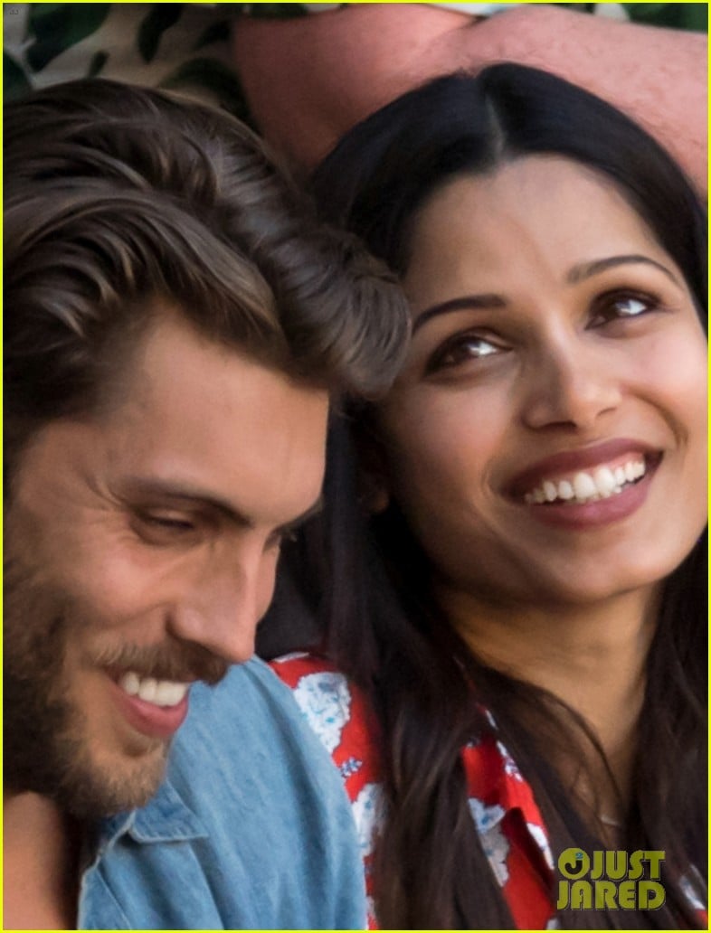 Freida Pinto Kisses Hot New Boyfriend Cory Tran at U.S. Open: Photo