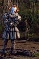 bill skarsgard gets into character as pennywise on it 2 set 07