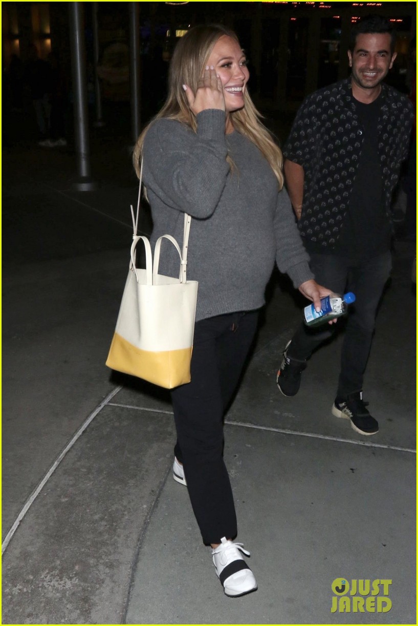 Pregnant Hilary Duff & Boyfriend Matthew Koma Take Their Dogs for a