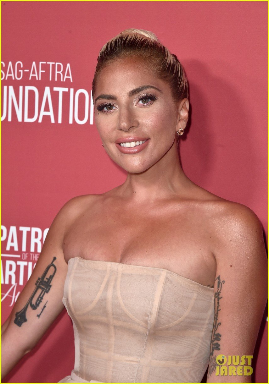 lady gaga goes pretty in pink for patron of the artists awards 024178398