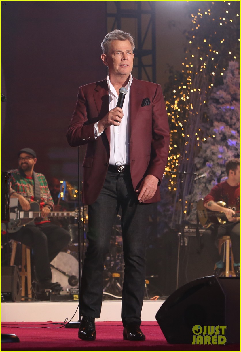 Photo katharine mcphee david foster the grove christmas tree lighting